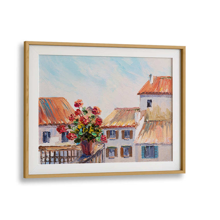 FLORAL TERRACE , VINTAGE EUROPEAN PAINTINGS