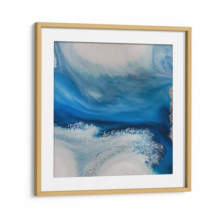 Stunning SHALLOW SEAS, ABSTRACT PAINTINGS featuring vibrant blues and elegant textures, perfect for inspiring any space.
