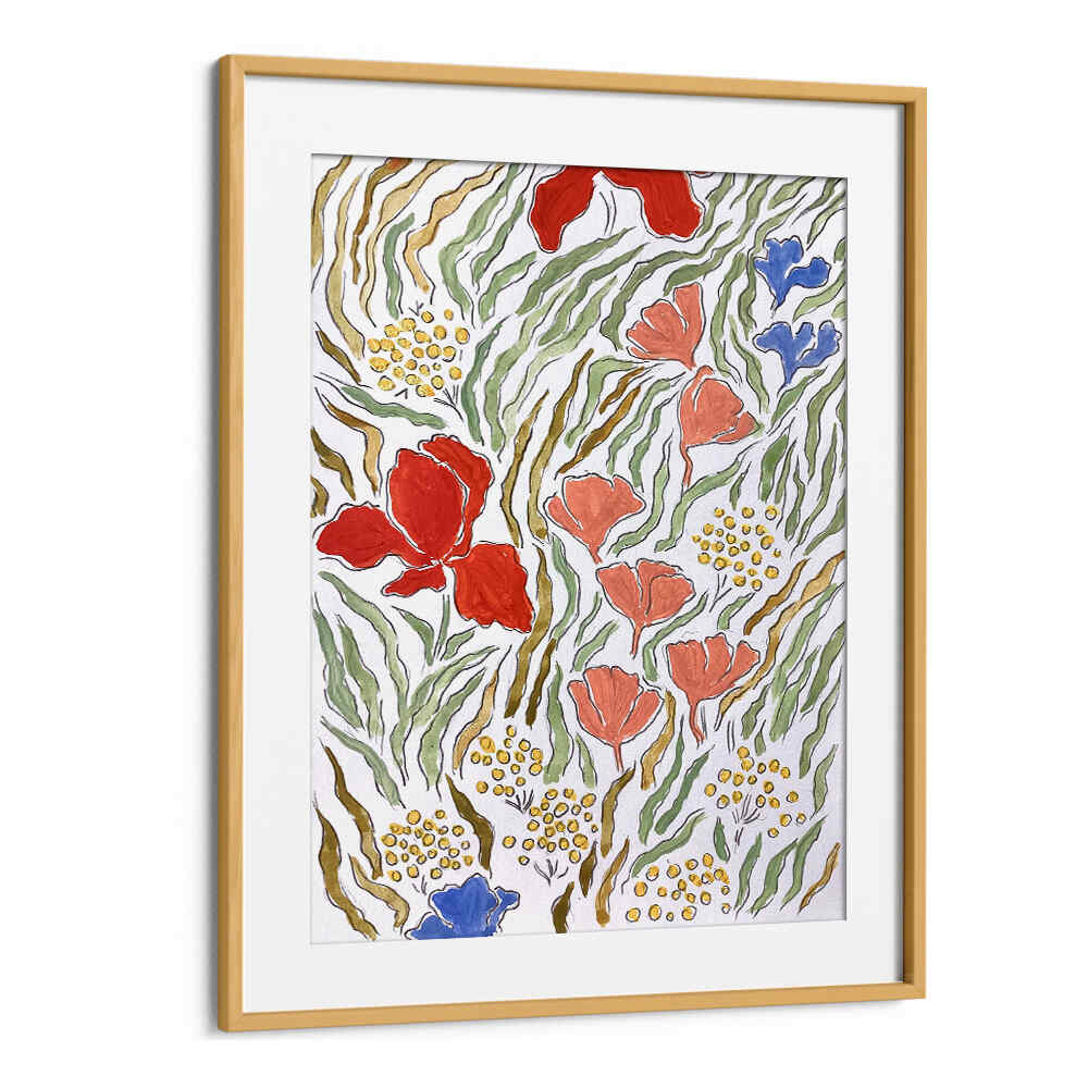 WIND IN THE MEADOW , FLORAL FLOWER PAINTINGS