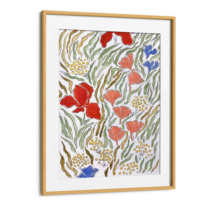 WIND IN THE MEADOW , FLORAL FLOWER PAINTINGS
