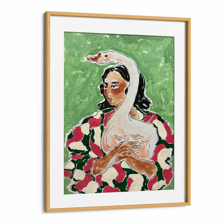 GIRL WITH DUCK , PORTRAITS & FIGURATIVE ILLUSTRATIONS