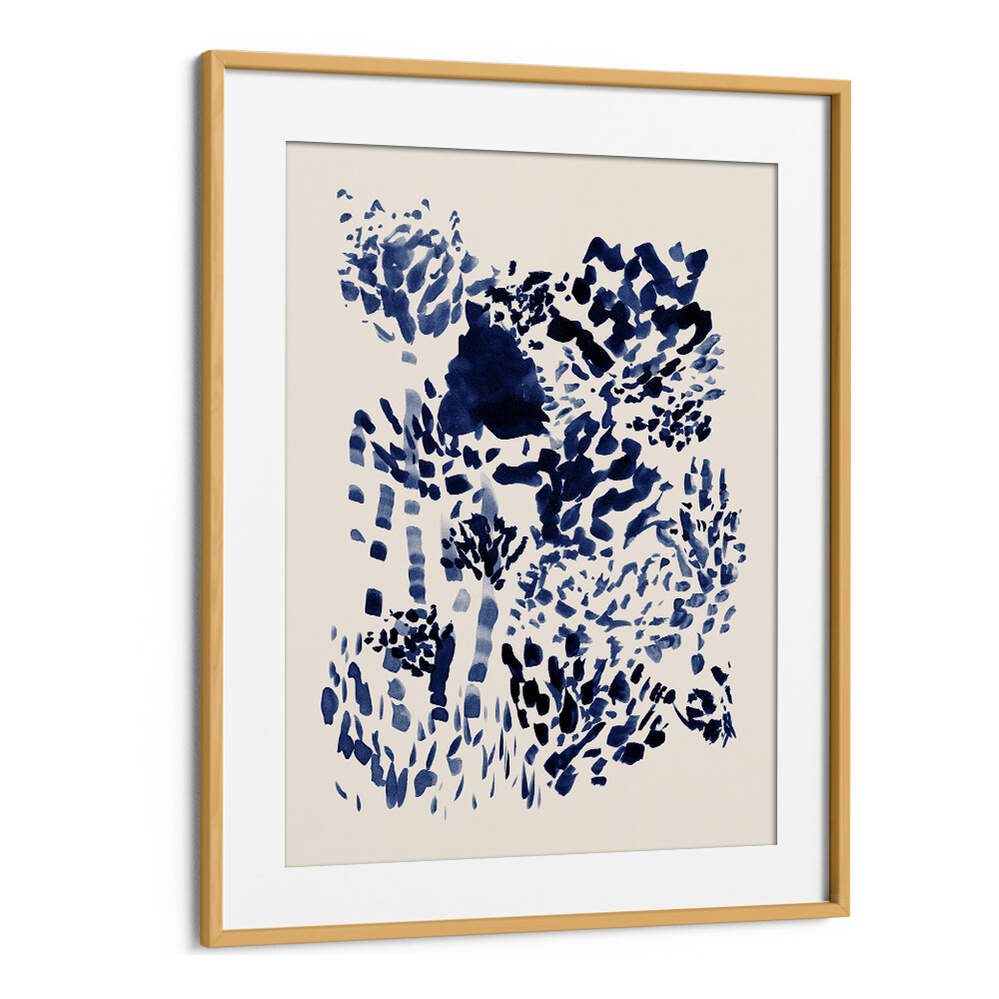 Stunning navy blue free flowing garden abstract paintings, perfect for transforming your living space elegantly.
