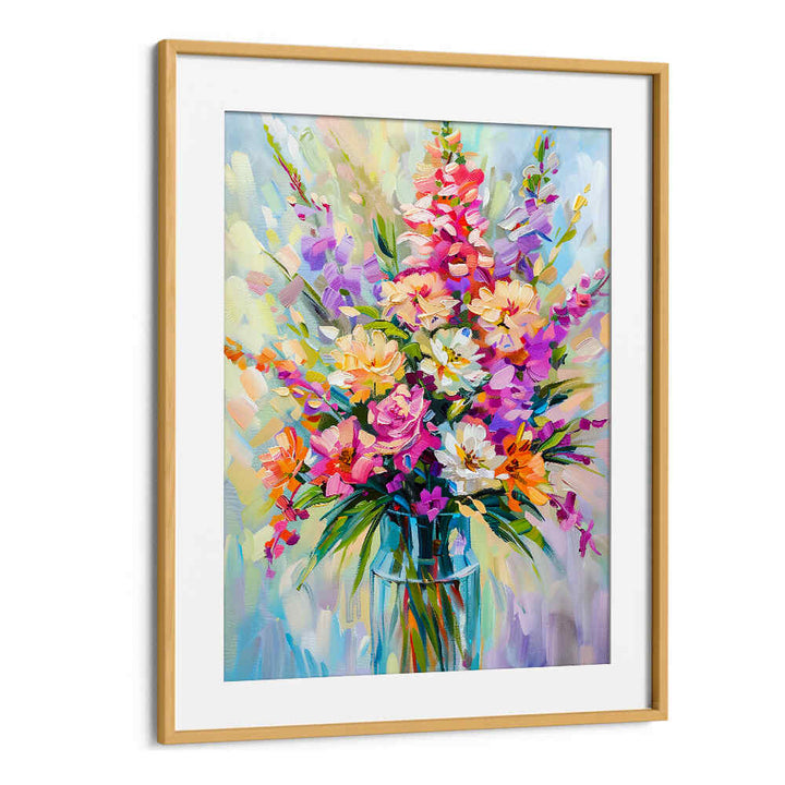 EVERGREEN GREEN PAINTERLY FLORALS I ,FLORAL FLOWER PAINTINGS