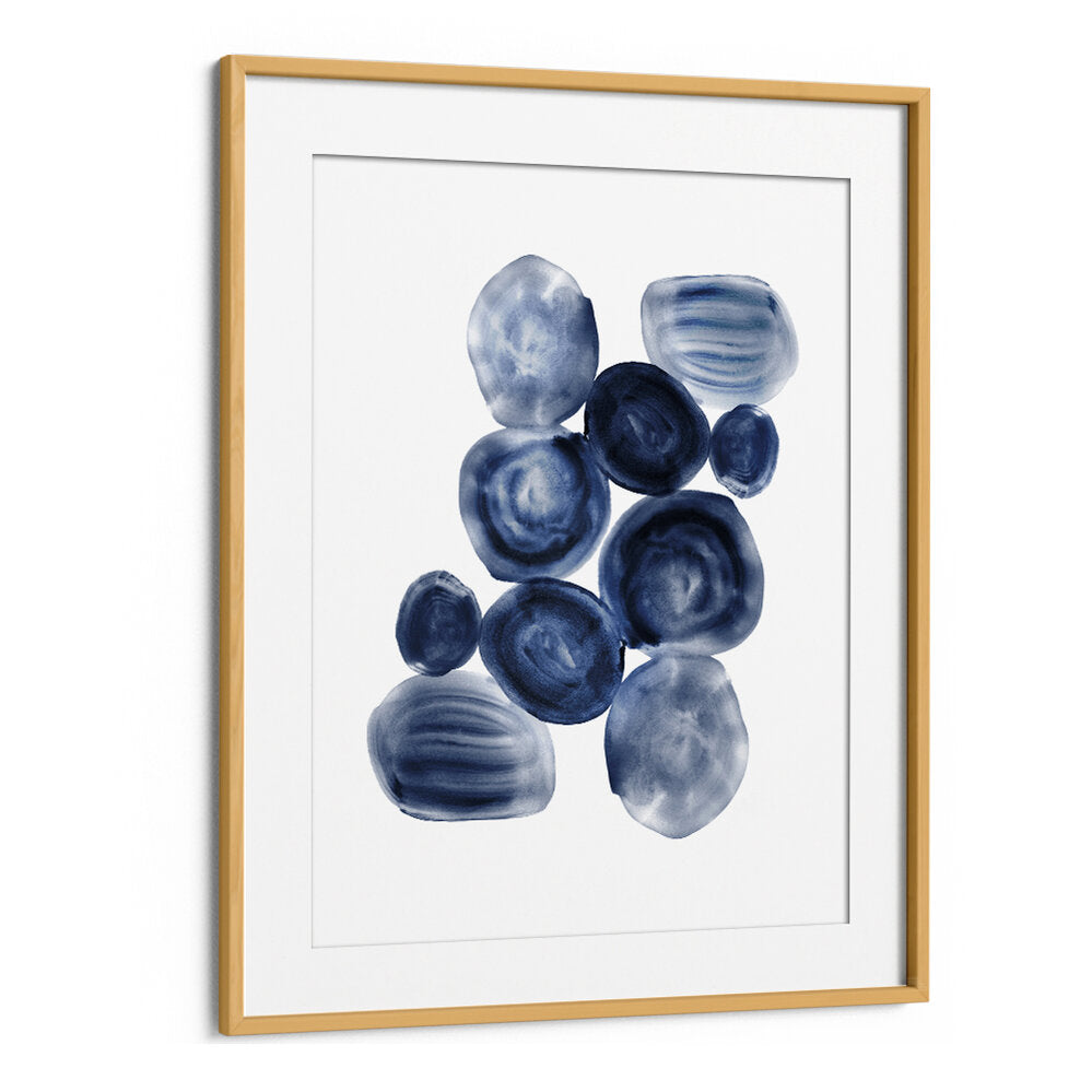 Elegant INDIGOPOOLS Abstract Paintings featuring stunning blue shapes, perfect for modern home decor.