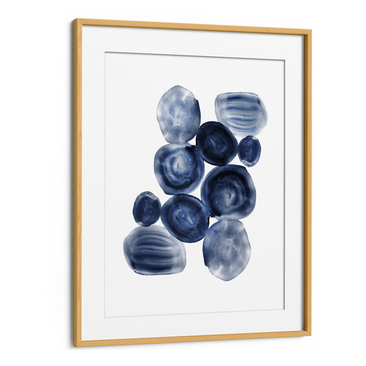 Elegant INDIGOPOOLS Abstract Paintings featuring stunning blue shapes, perfect for modern home decor.