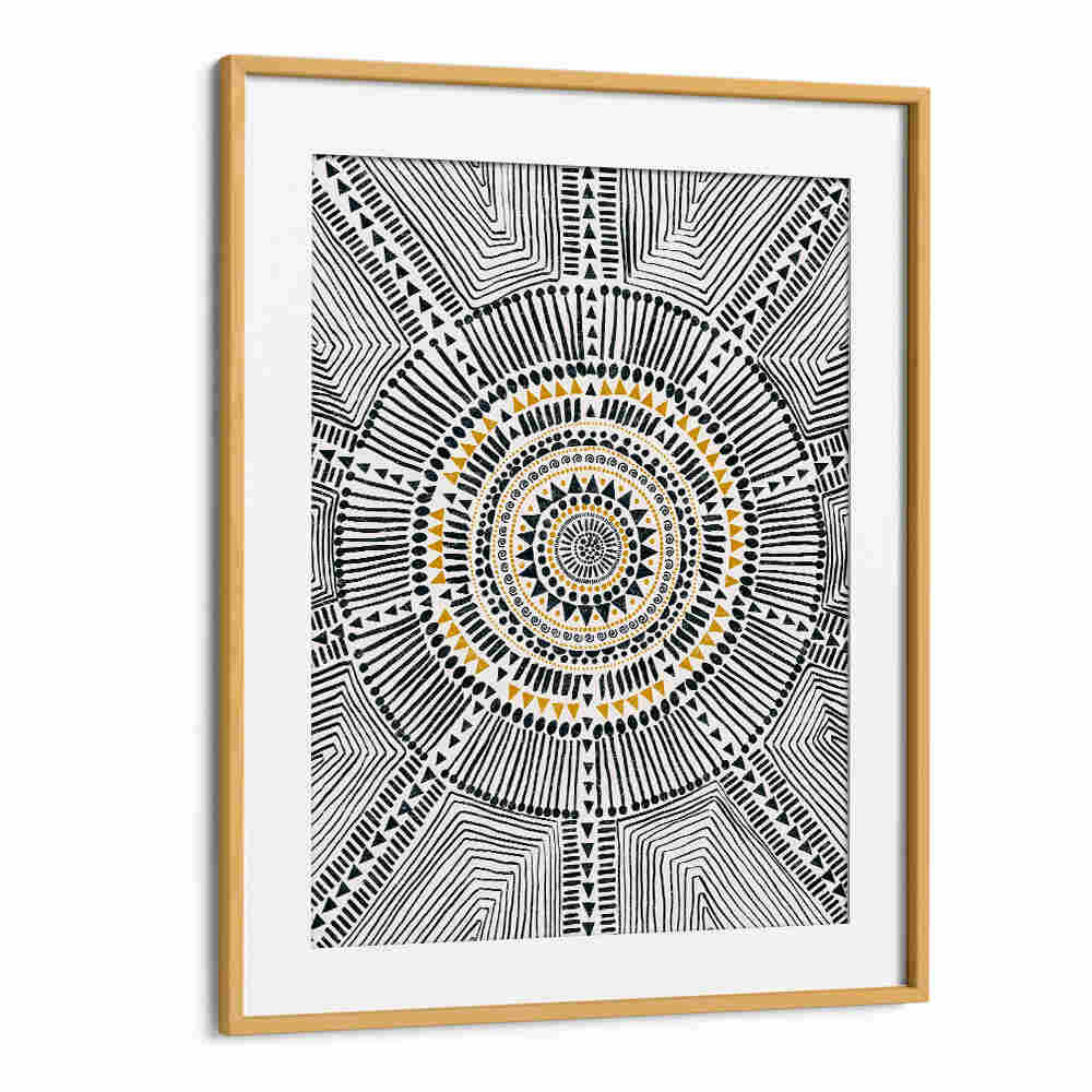 TRIBAL SUN II , PATTERN ART PRINTS