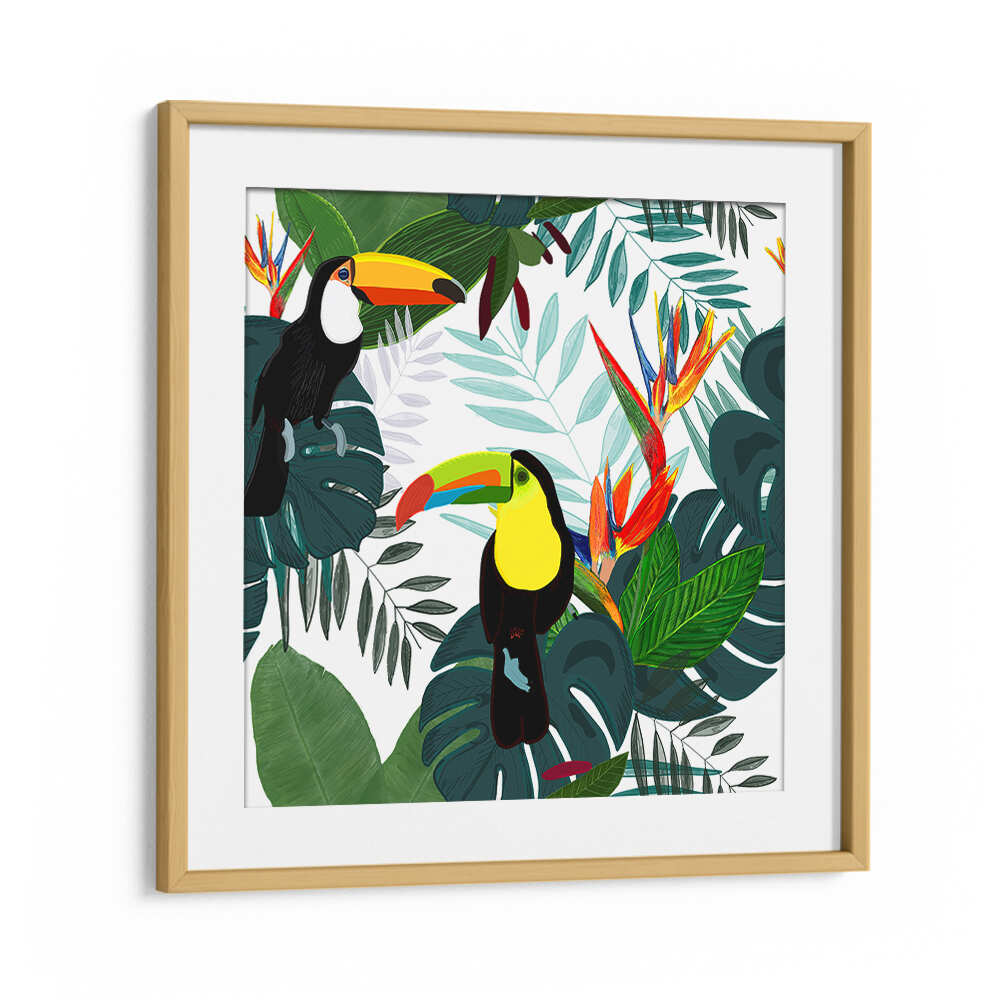 TAUCAN AND BIRD OF PARADISE , ANIMAL PAINTINGS