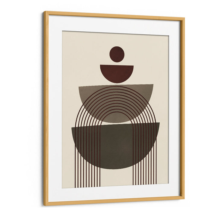 BROWN GEOMETRICAL SHAPE , BOHO ART PAINTINGS