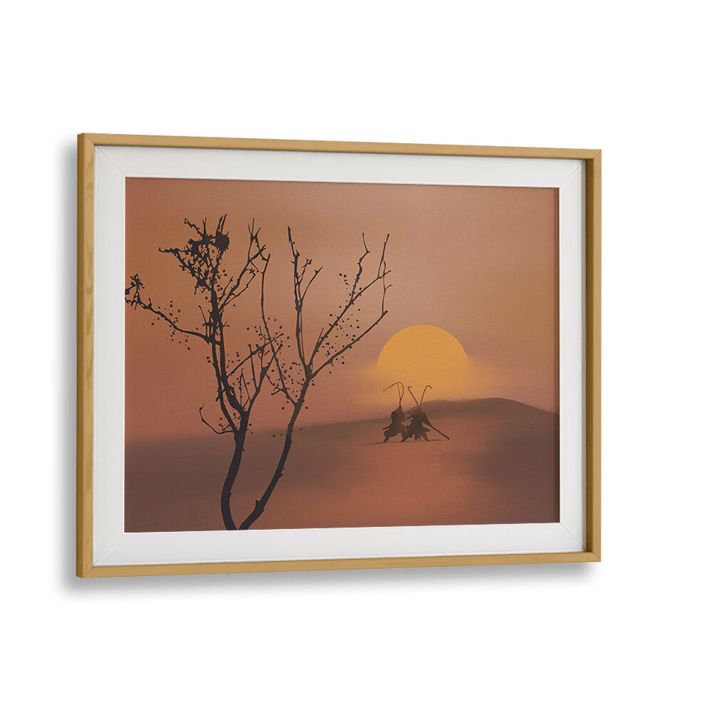 SUNSET OVER A VIVID , LANDSCAPE PAINTINGS