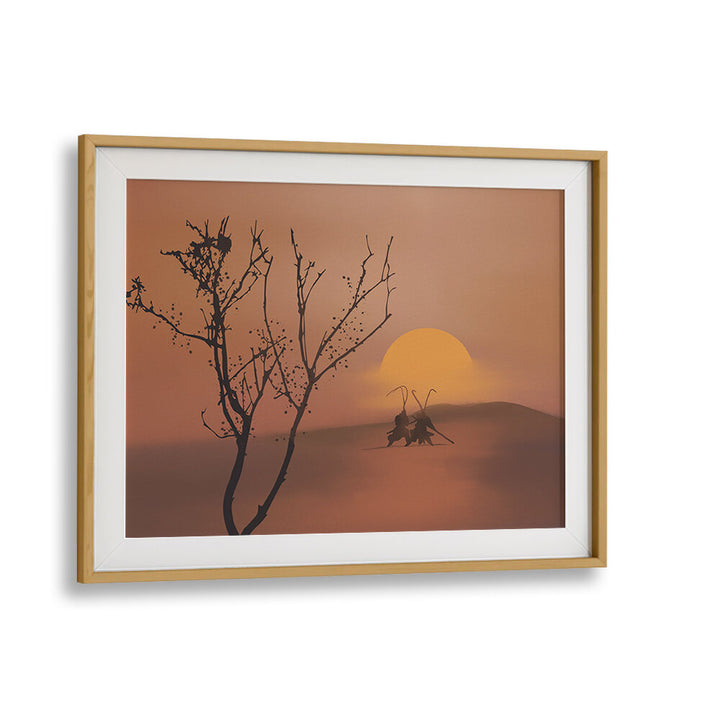 SUNSET OVER A VIVID , LANDSCAPE PAINTINGS