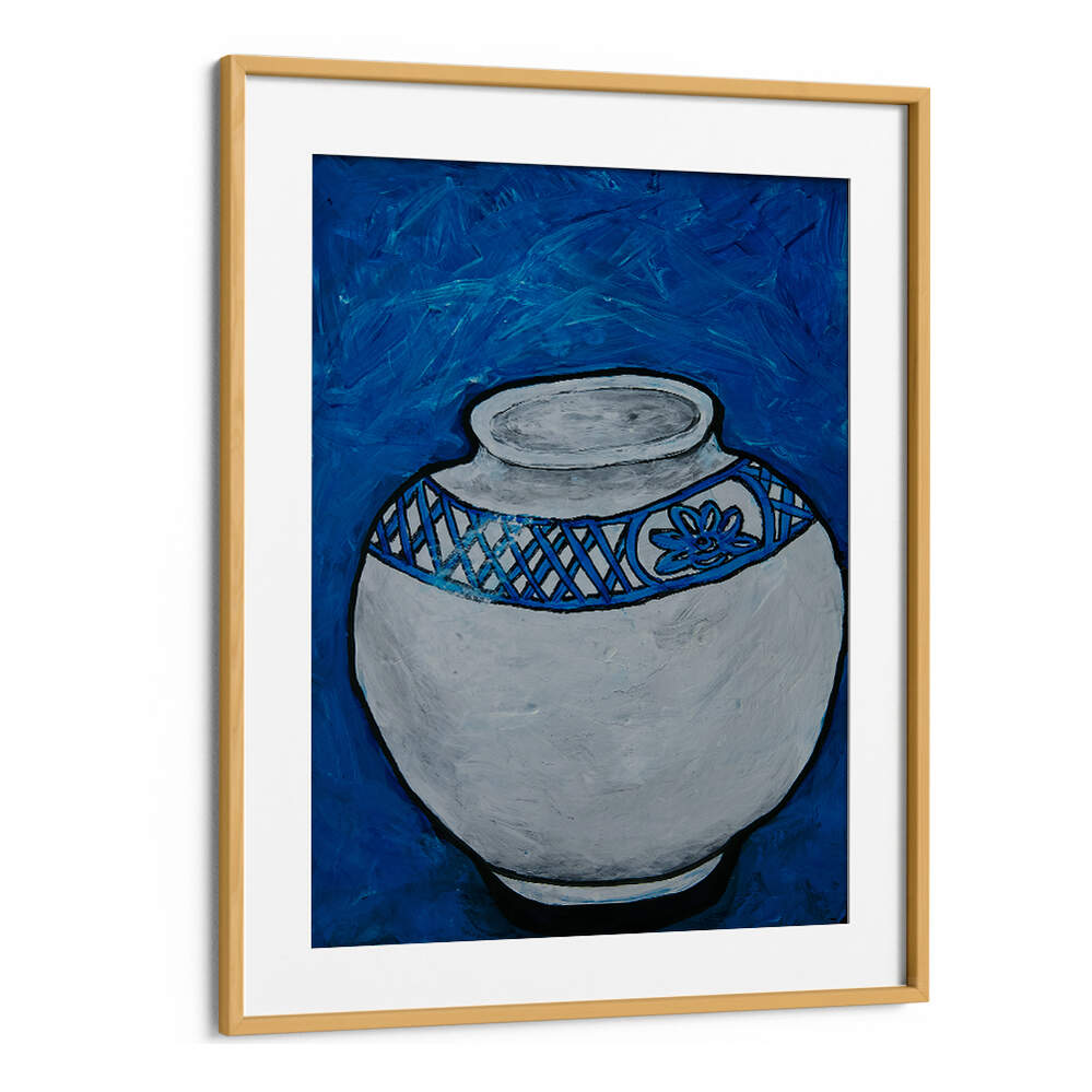 Brighten your kitchen with the WHITE VASE WITH BLUE, KITCHEN POSTERS, adding artistic charm to your culinary space.