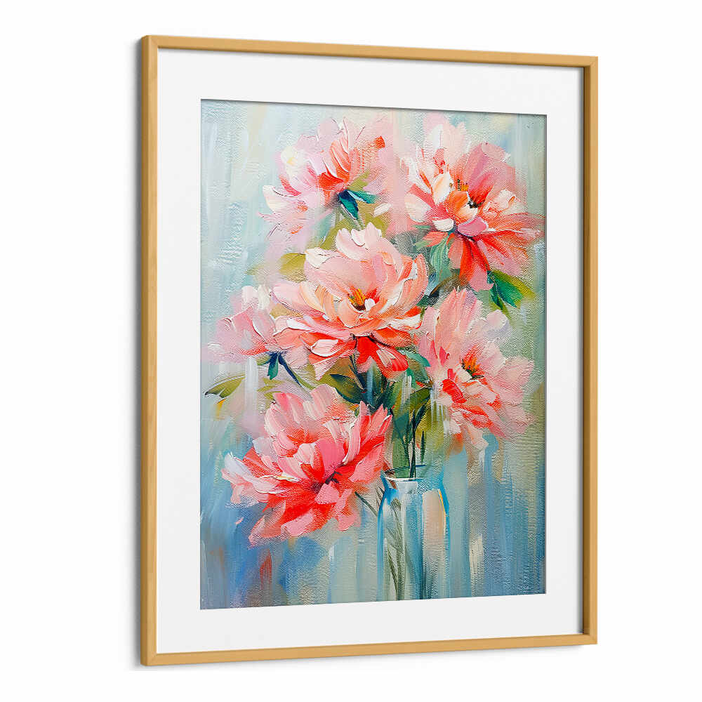 EVERGREEN GREEN PAINTERLY FLORALS V ,FLORAL FLOWER PAINTINGS