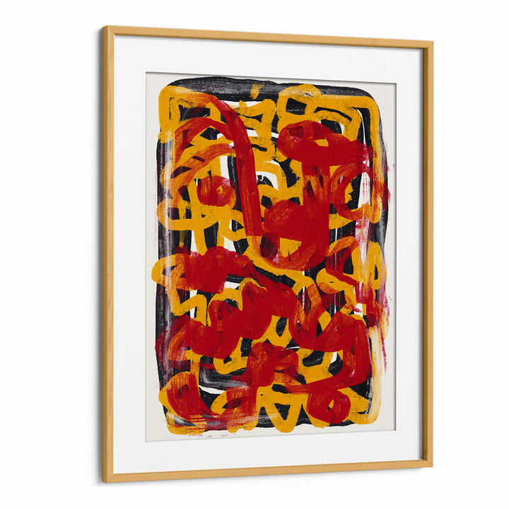 YELLOW DOTTED RED , ABSTRACT PAINTINGS