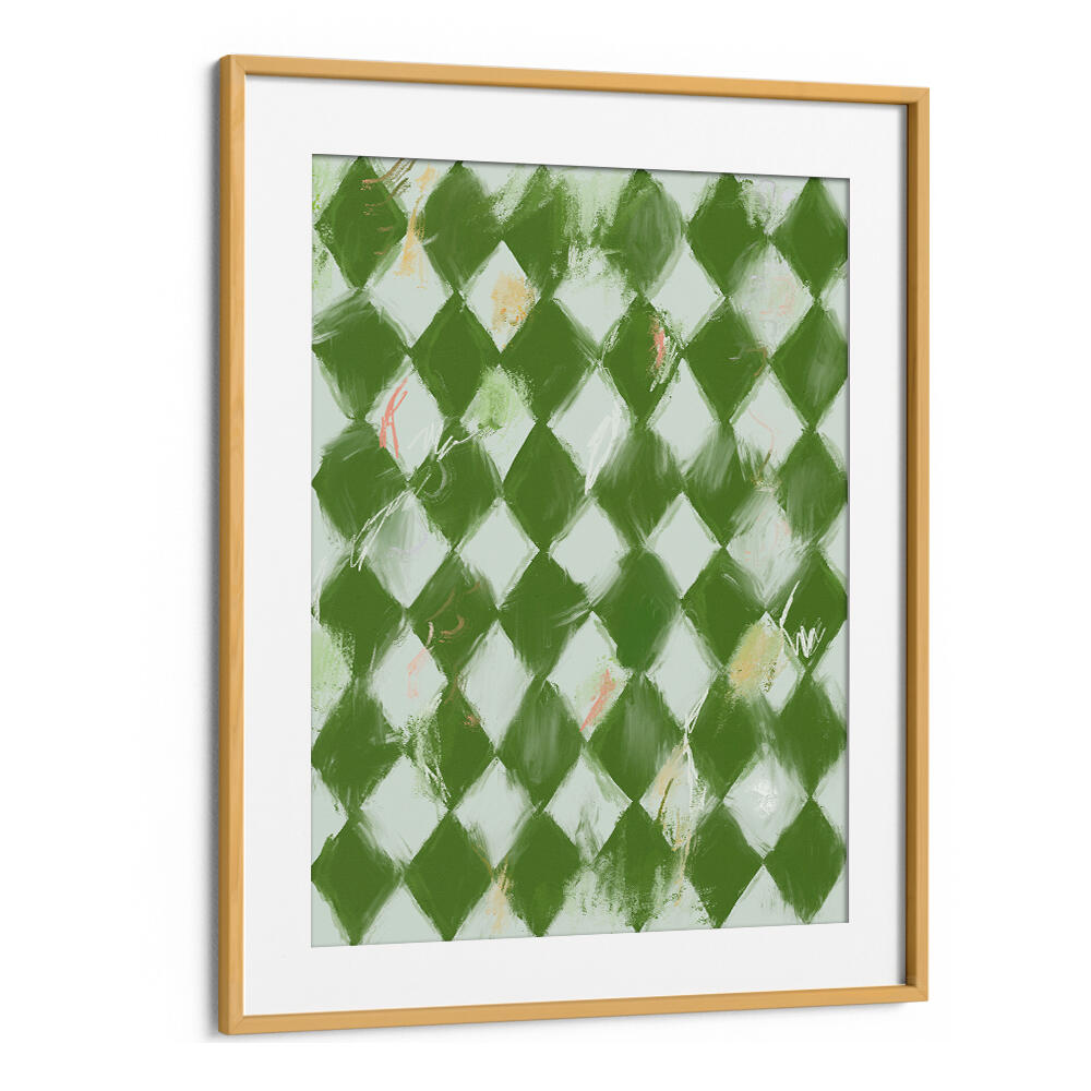 VERDANT DIAMONDS , GEOMETRIC ART PRINTS