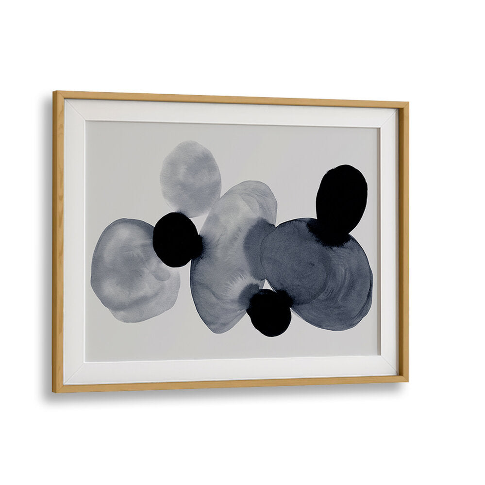 Abstract artwork featuring ZEN GARDEN STONES II, blending earthy tones for a serene touch to any space.