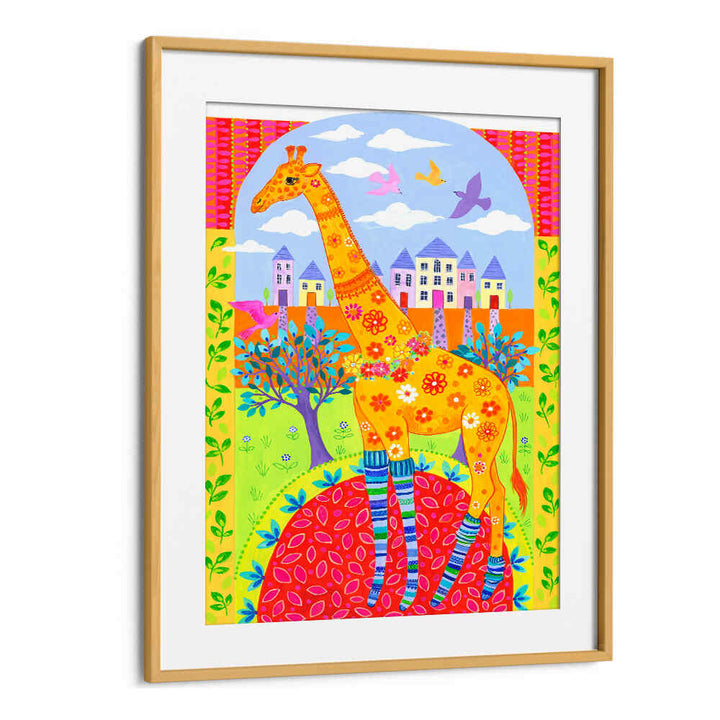 GIRAFFE IN LEG WARMERS , KIDS ROOM PAINTINGS