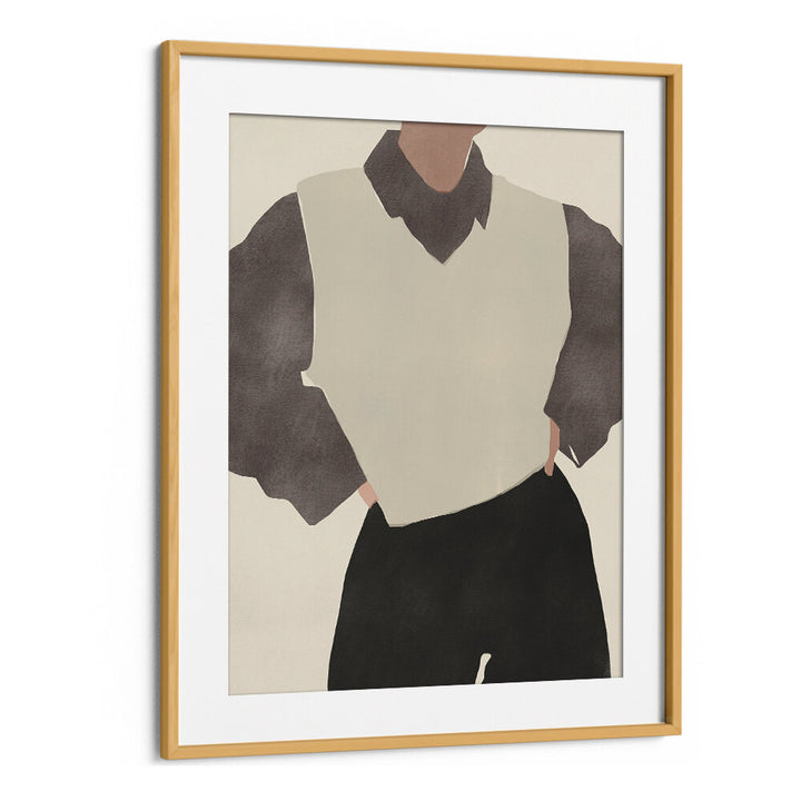 MINIMALIST FIGURE IN A MONOCHROME OUTFIT , FASHION POSTERS