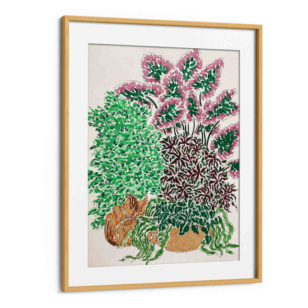 MONSOON FRONTYARD , FLORAL FLOWER PAINTINGS
