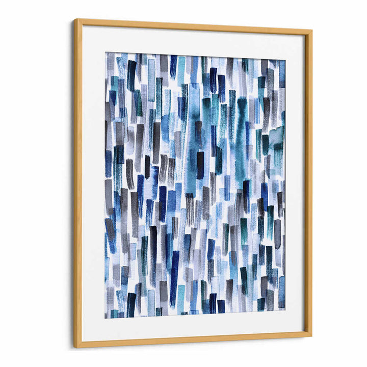 WATERCOLOR BRUSHSTROKES INDIGO BLUE , ABSTRACT PAINTINGS