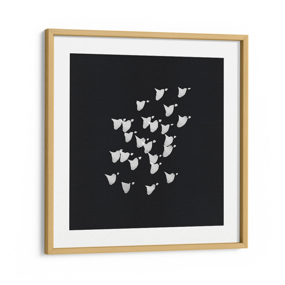 Captivating BIRDS IN FLIGHT UPWARDS BW, ABSTRACT PAINTINGS add modern elegance and ethereal freedom to any space.
