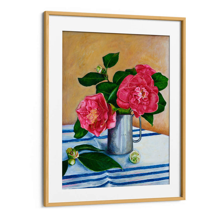 Vibrant Camelia Floral Flower Paintings in a stylish vase, perfect for elevating your home decor.