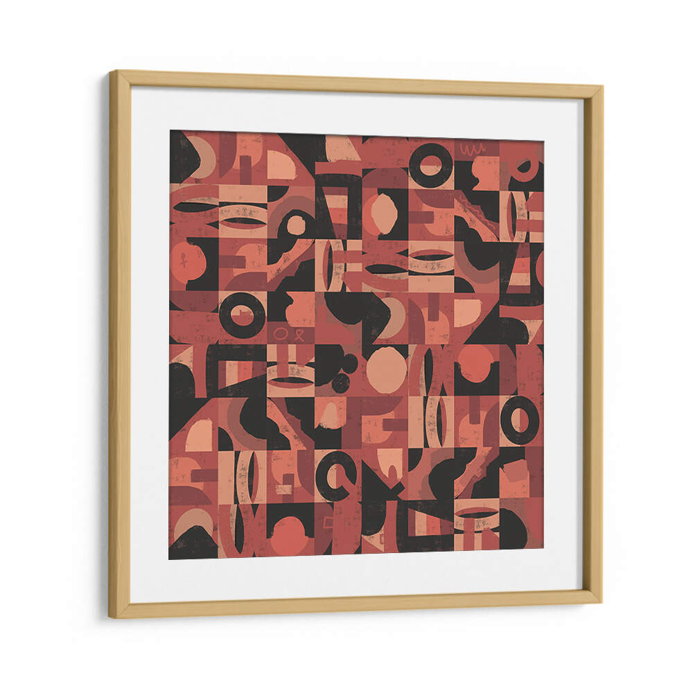 MID CENTURY GRID PATTERN NINE , ABSTRACT PAINTINGS