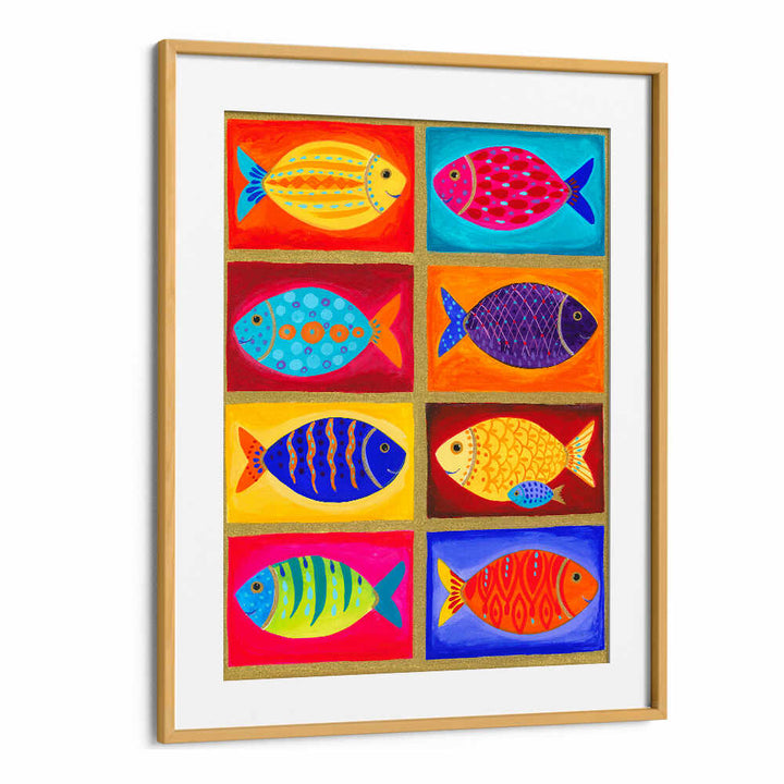 COLORFUL FISH TILES , BEACH PAINTINGS