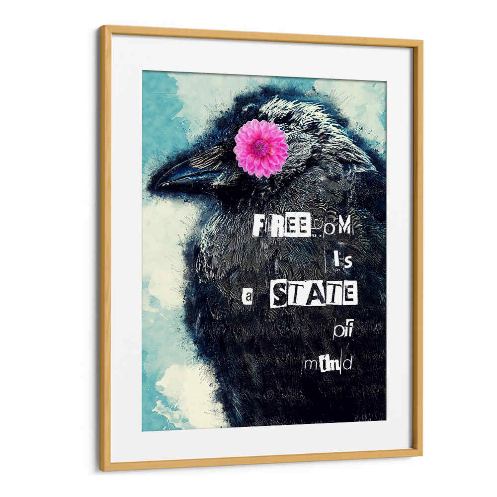 FREEDOM IS A STATE OF MIND COLLAGE ART , QUOTES & TYPOGRAPHY POSTERS