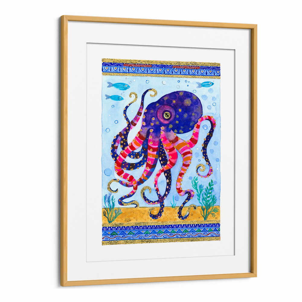 COLORFUL OCTOPUS , BEACH PAINTINGS