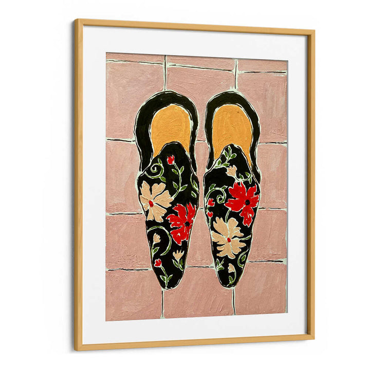 BLACK SHOES ON PINK TILES , FASHION POSTERS