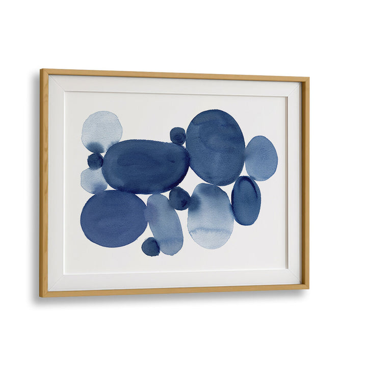 Enhance your decor with BLUE WATERCOLOR STONES I, ABSTRACT PAINTINGS featuring vibrant hues and soothing shapes.