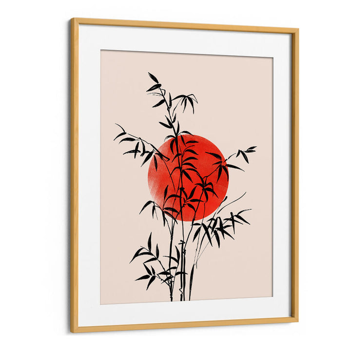BAMBOO WITH RED SUN