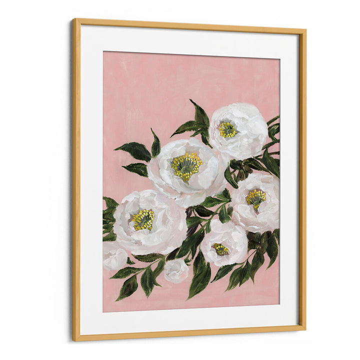 EVADNE PEONIES IN PINK , FLORAL FLOWER PAINTINGS