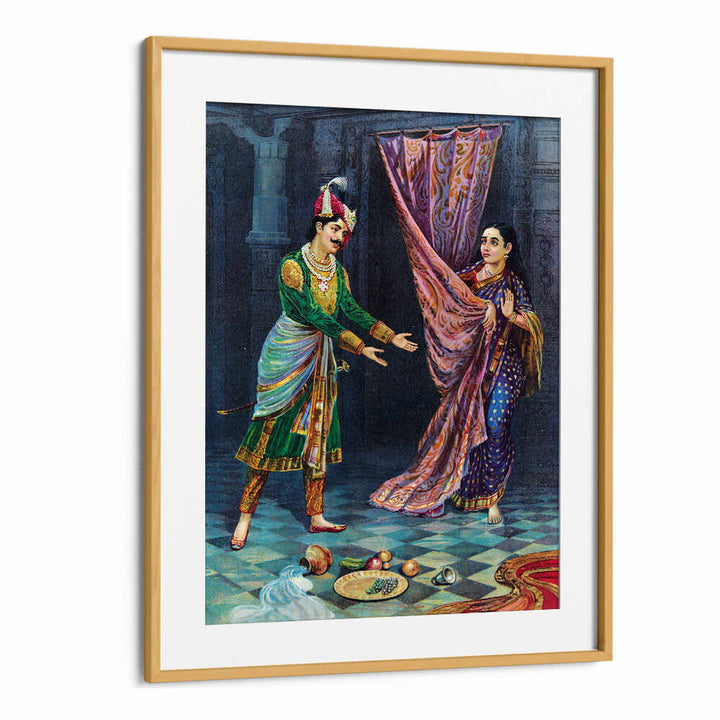 KEECHAKA AND SAIRANDHRI , INDIAN ART PAINTINGS