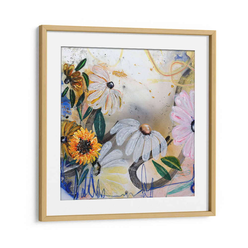 FLORAL ART V , FLORAL FLOWER PAINTINGS