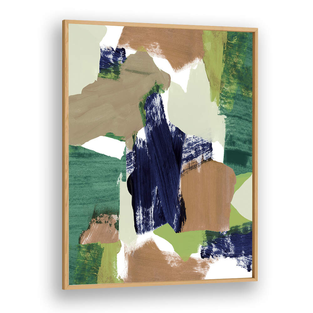 Stunning ABSTRACT BLUE GREEN BEIGE II, ABSTRACT PAINTINGS features vibrant colors and textures for a sophisticated touch.