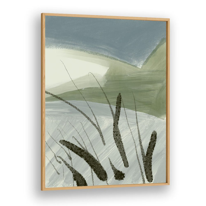Abstract land shapes in muted colors create a serene ambiance, perfect for modern decor. Shop our ABSTRACT PAINTINGS collection.