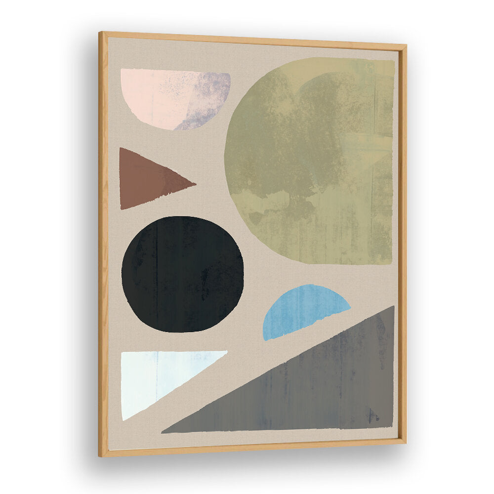 ABSTRACT SHAPES IN MUTED TONES I , GEOMETRIC ART PRINTS