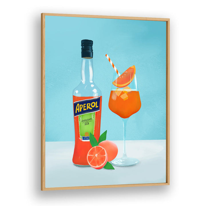 APEROL SPRITZ , BAR artwork by Oakwood Plain featuring Aperol bottle and cocktail glass.