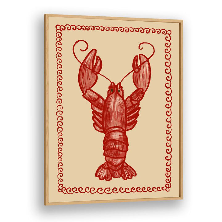 Stylish ARAGOSTA , KITCHEN POSTERS featuring a vibrant lobster illustration, perfect for any culinary space.