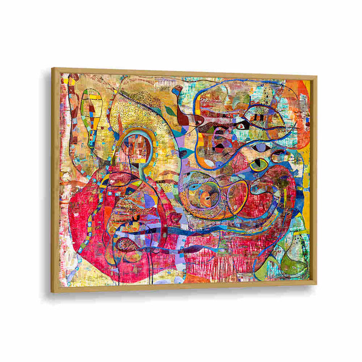 Oakwood Plain BABY , ABSTRACT PAINTINGS framed colorful abstract with soft pastels and organic shapes evoking warmth for a nursery