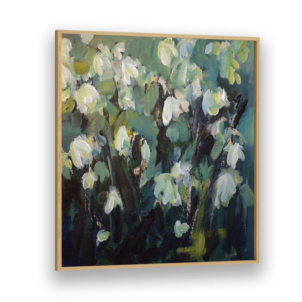 Beautiful display of BLOOMING SERENITY, FLORAL FLOWER PAINTINGS showcasing abstract floral designs and vibrant colors.