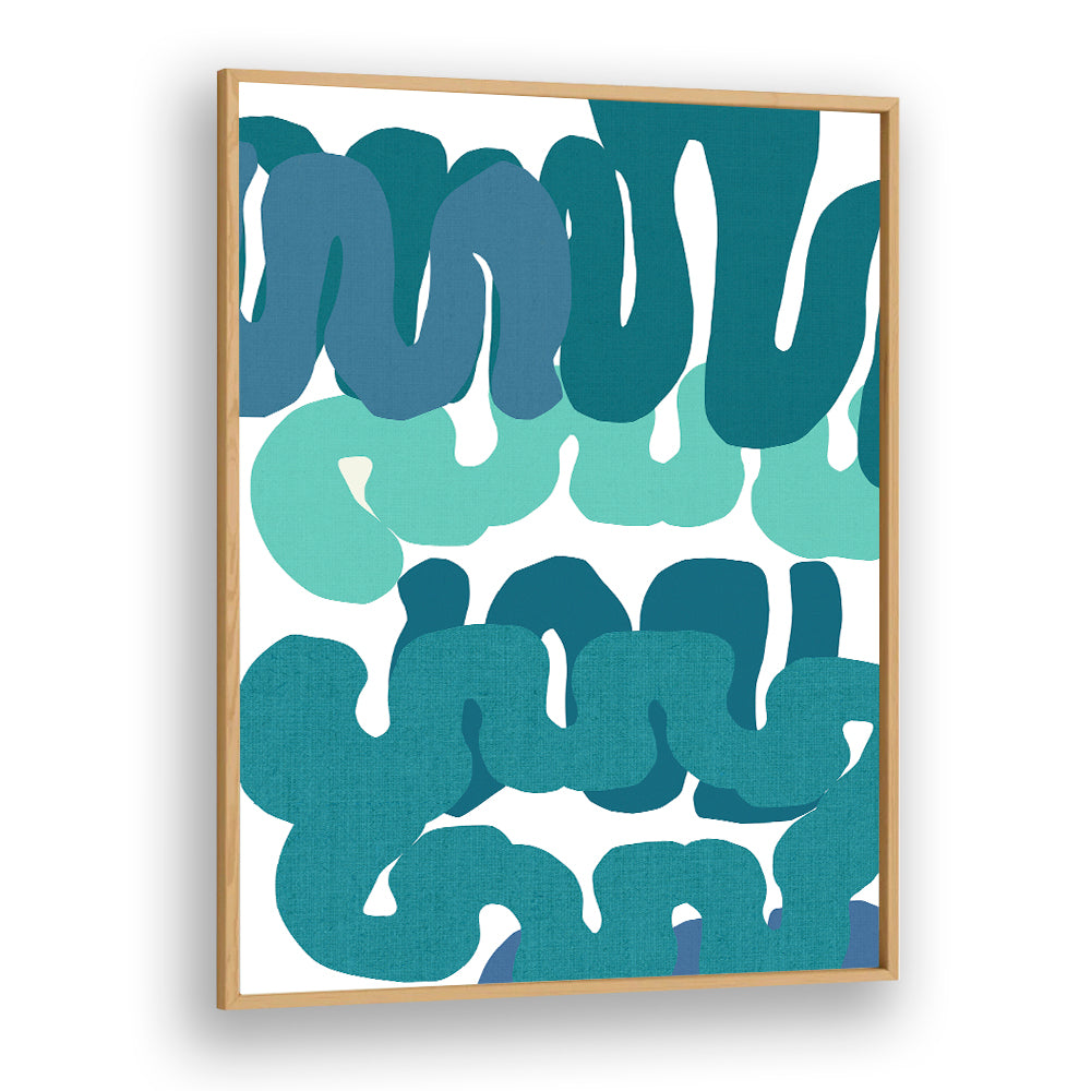 Dynamic blue patterns in BLUE SQUIGGLES II, ABSTRACT PAINTINGS, perfect for vibrant art collections.