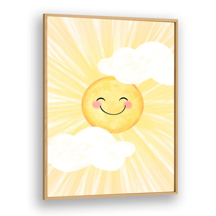 Cheerful sun and clouds in a playful design for BRIGHT SUNNY DAY , KIDS ROOM PAINTINGS from Oakwood Plain.