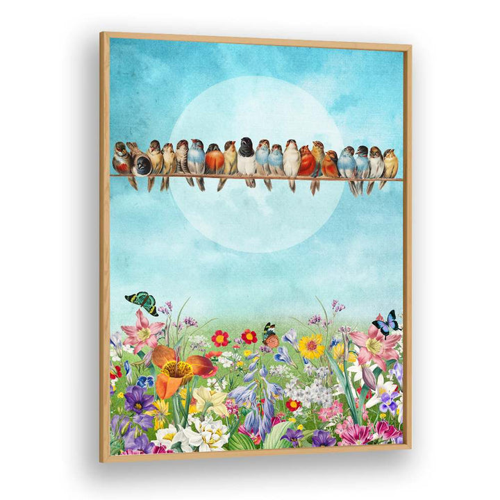 CHEERFUL BIRDS AND BLOOMS