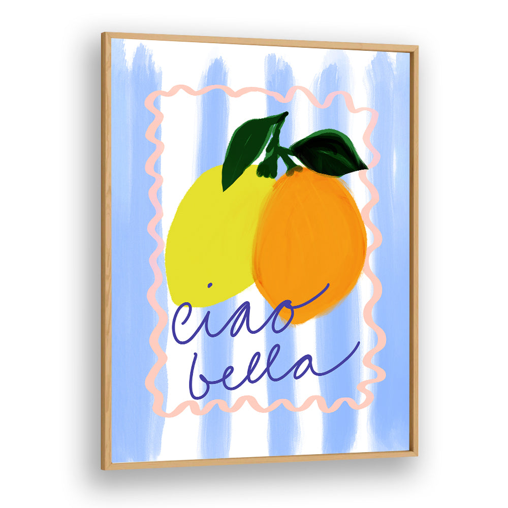 Bright and stylish CIAO BELLA NO I, KITCHEN POSTERS featuring vibrant lemons and oranges, perfect for chic kitchen decor.