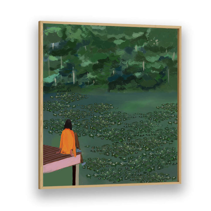 DAYDREAMING AT THE LAKE , PORTRAITS & FIGURATIVE ILLUSTRATIONS