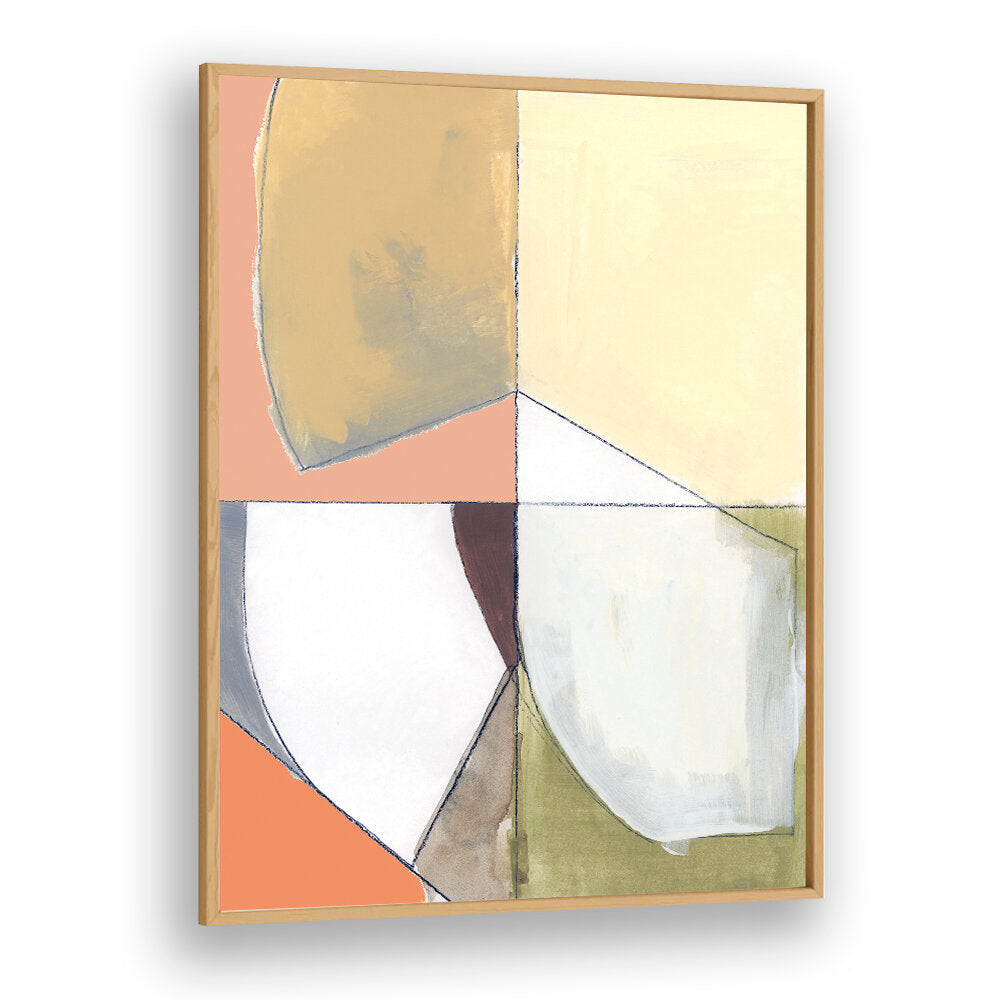 DUSTY PINK YELLOW ABSTRACT I , ABSTRACT PAINTINGS