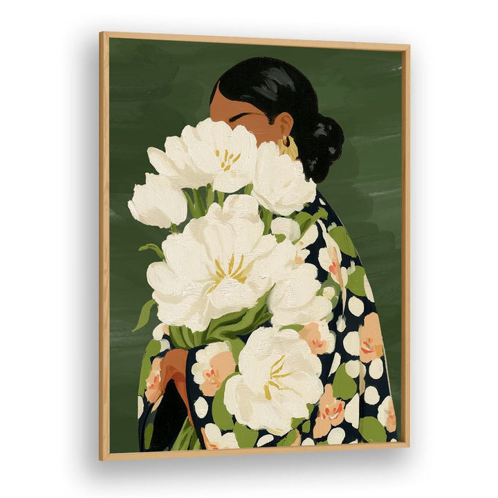 ELEGANT WOMAN AND FLOWERS