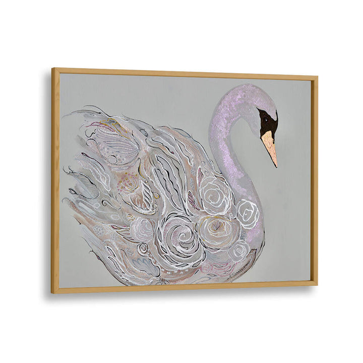 Elegant Swan Animal Paintings showcase a graceful swan in abstract style, ideal for transforming your space.